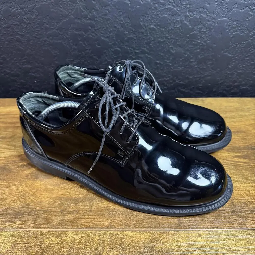 Thorogood 831-6031 Black High Gloss Synthetic Oxford Dress Shoes Mens‎ 11.5W